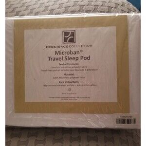 Concierge Collection Microban Travel Sleep Pod in white